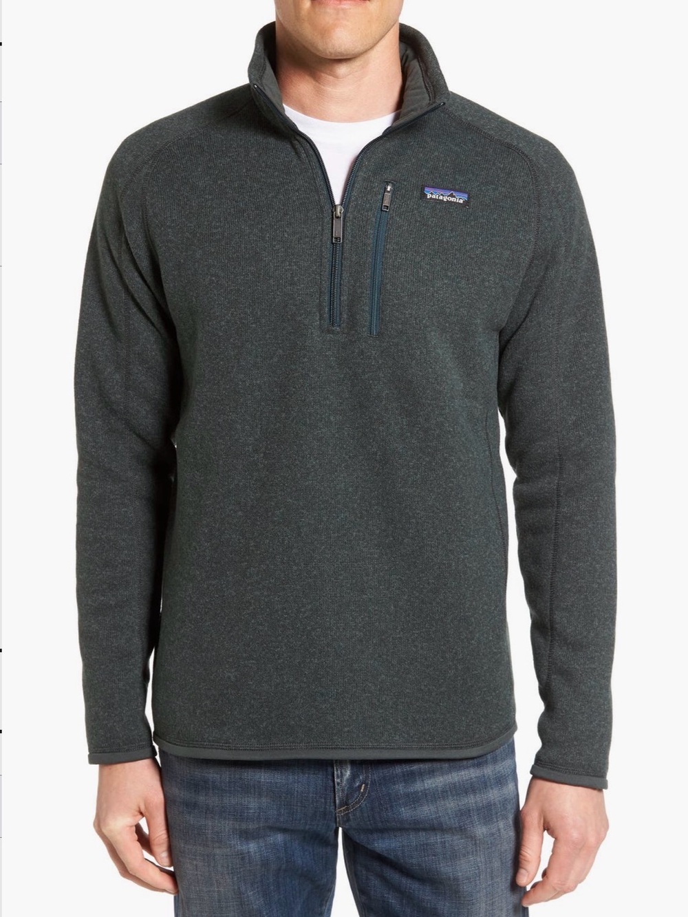 Patagonia Men’s Forest Green Zip-Front Sweater